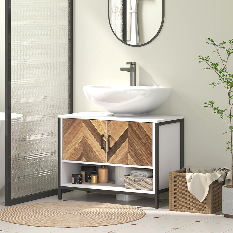 80 cm herringbone under sink cabinet – image 10