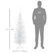 HOMCOM 5ft Unlit Artificial Christmas Tree, Pencil Slim Xmas Tree with Solid Stand and Realistic Branches, White – view 3