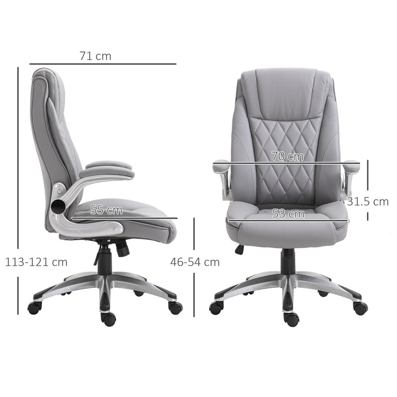 Faux leather executive office chair – image 3