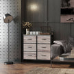 Rustic 6-drawer fabric chest – image 9