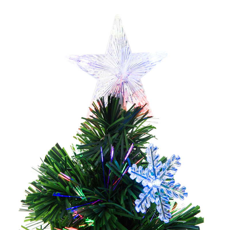 4ft fibre optic Christmas tree with LED snowflakes – image 7