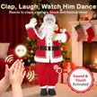 Santa figure shown singing and moving
