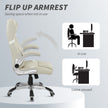 Vinsetto Linen-Look Office Chair, with Adjustable Height and Tension - Beige – view 7