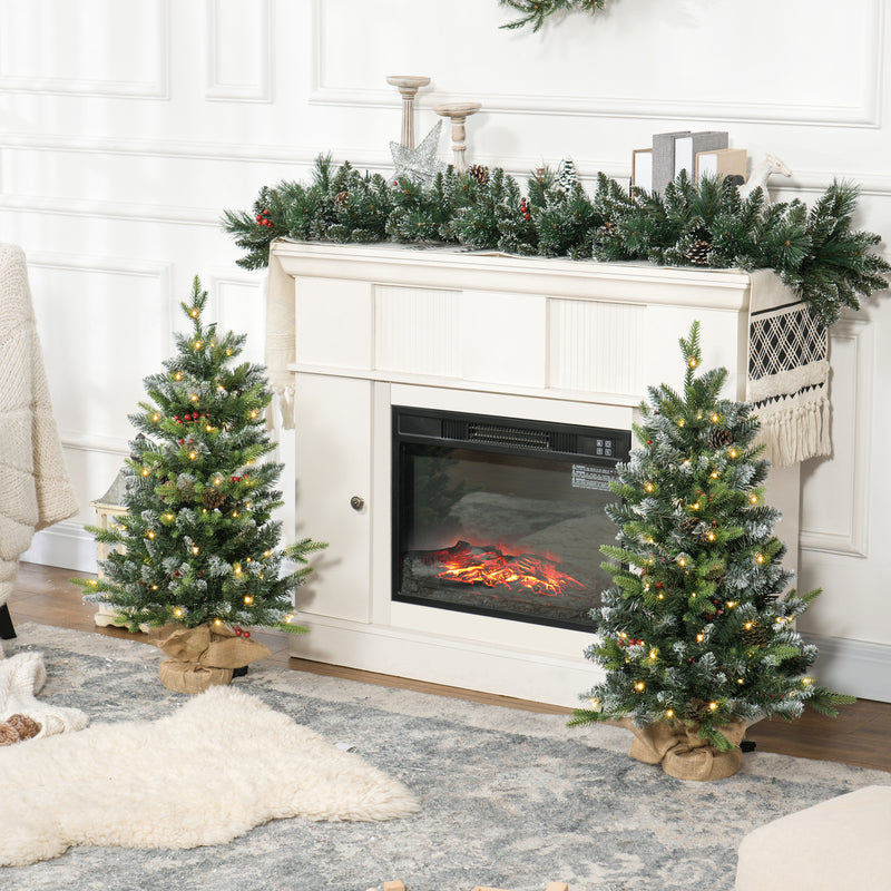 Set of 2 3ft pre-lit Christmas trees – image 10