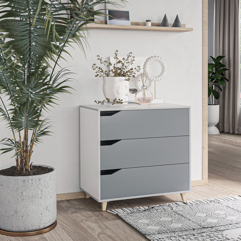 Grey 3-drawer chest – image 2