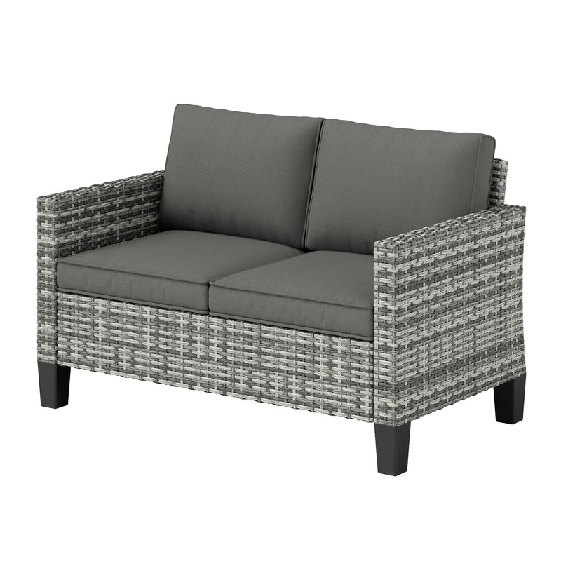 2-seater rattan garden sofa – image 10