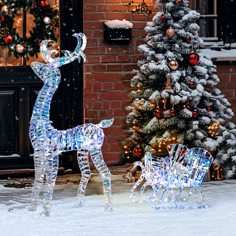 Assembly and placement of the light-up figures