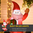 LED lighting on the 4ft sitting Santa
