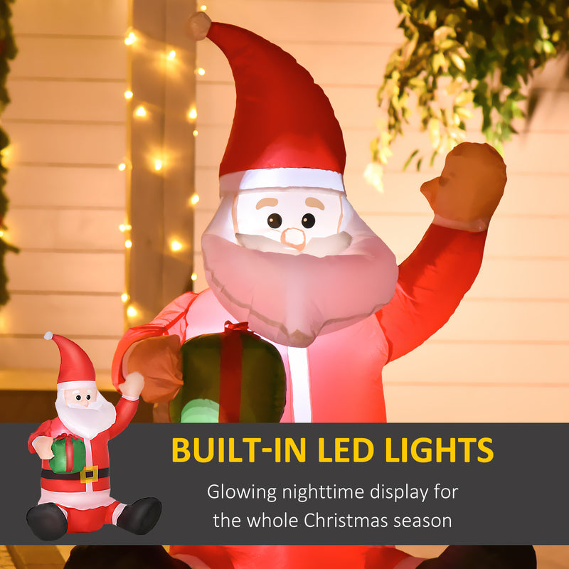 LED lighting on the 4ft sitting Santa