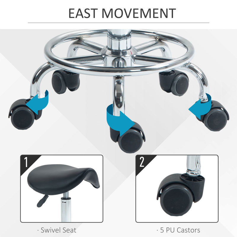 Black salon saddle stool – image 6