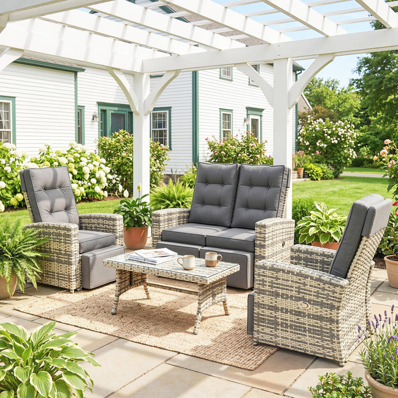 4-piece rattan sofa set – image 8