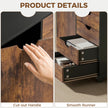 HOMCOM Multi-Storage Mobile Office Storage Cabinet - Rustic Brown – view 7