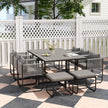 10-seater rattan cube dining set – image 2
