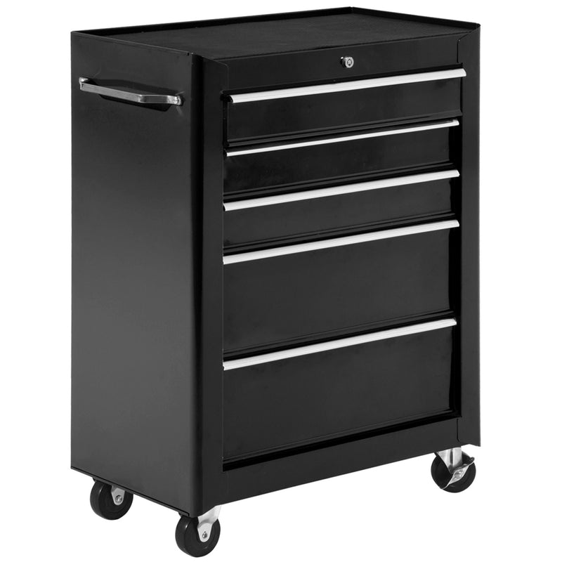 5-Drawer Lockable Rolling Tool Chest with EVA Liners – Black – image 1 of 9