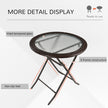 Round folding rattan table – image 5