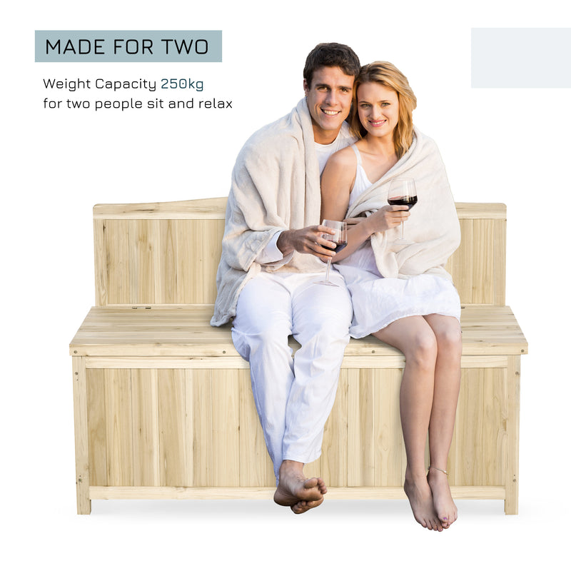 Fir wood storage bench – image 4