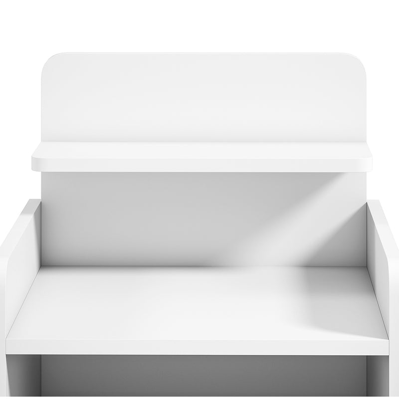 HOMCOM Bedside Cabinet, Bedside Table with Drawer and Shelf for Living Room, White – view 8