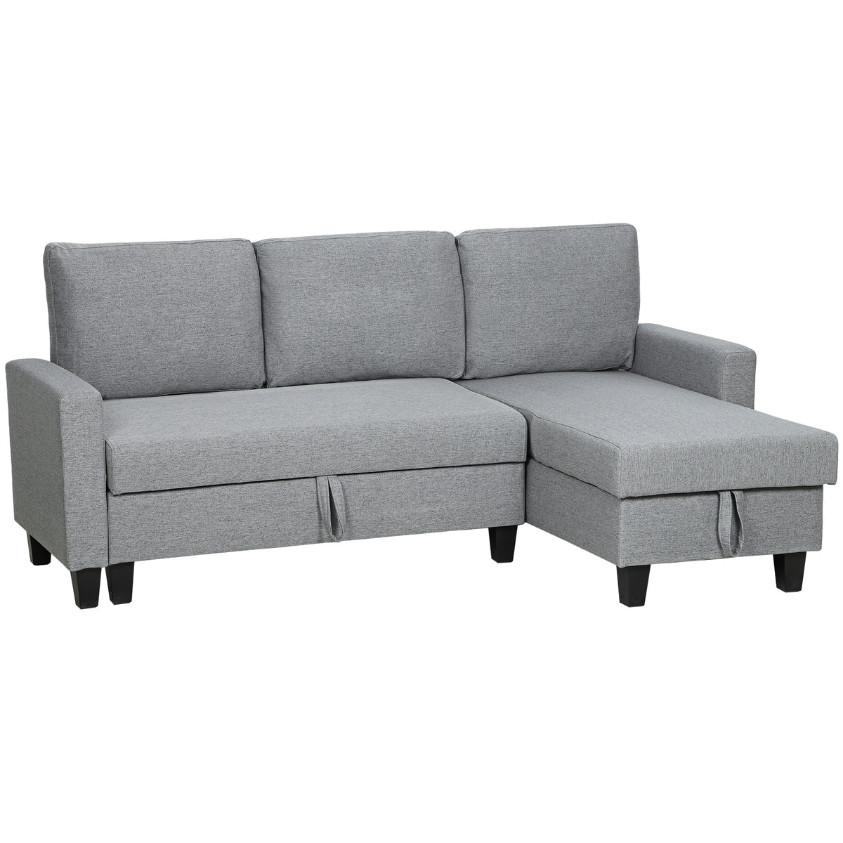 197 cm Sofa Bed with Reversible Storage Chaise – Grey