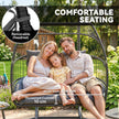 Double rattan hanging egg chair – image 6