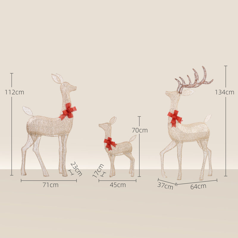 Dimensions of the light-up Christmas figures