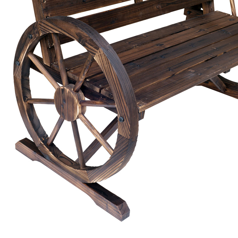 Wagon wheel arm bench – image 9