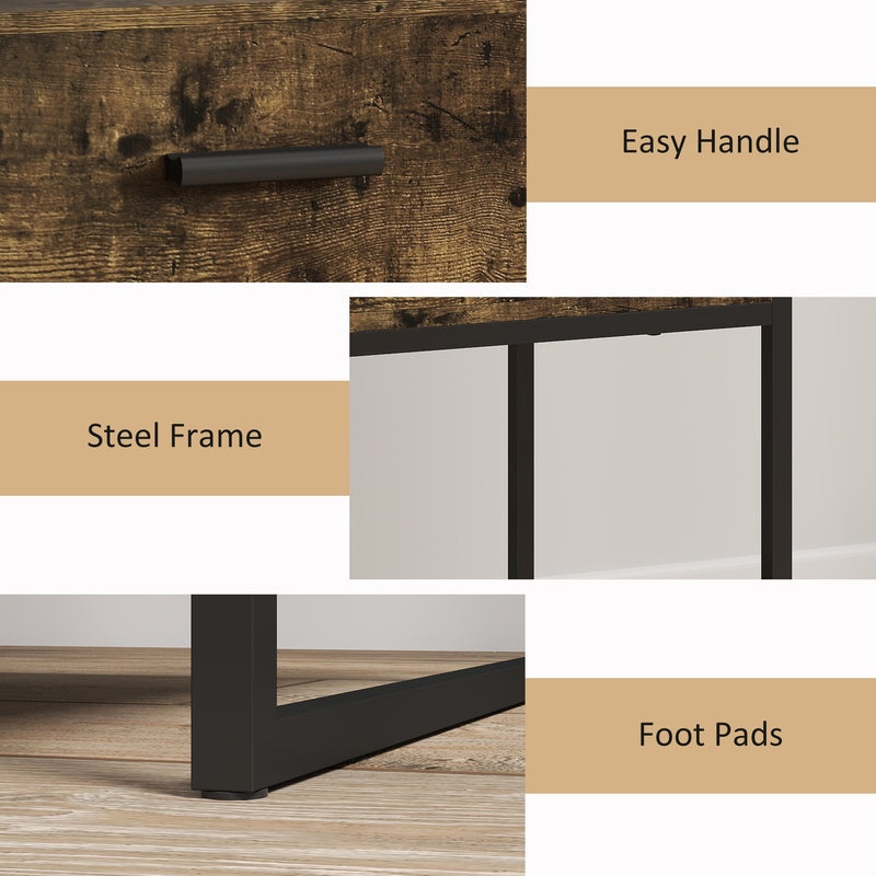 Rustic brown bedside table – image 6