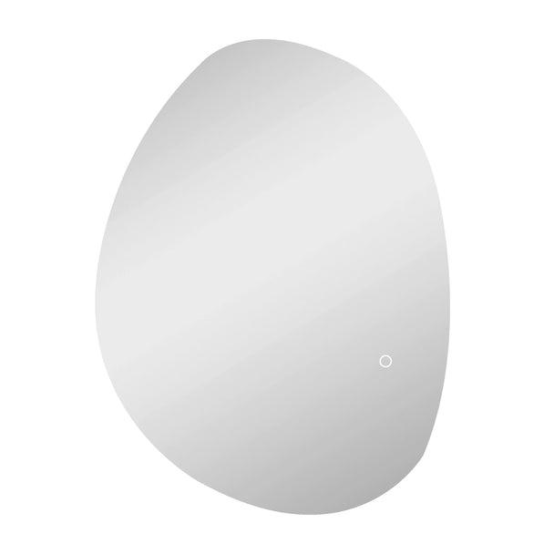70 x 50 cm asymmetric LED bathroom mirror with anti-fog pad and dimmable lighting