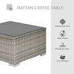 Light grey square rattan coffee table – image 6