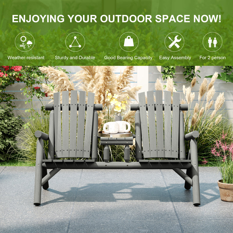 Garden bench with centre table – image 7