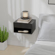 HOMCOM Floating Bedside Tables Set of 2, Wall Mounted Nightstand, Black – view 8