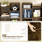21-Compartment Bookshelf - Brown