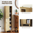 Tall slim wood-effect bathroom cabinet – image 6