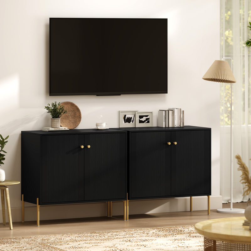 Fluted sideboard cabinet – image 7