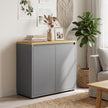 HOMCOM Kitchen Sideboard, Storage Cabinet with Double Doors and Adjustable Shelf for Living Room, Entryway, Grey – view 8