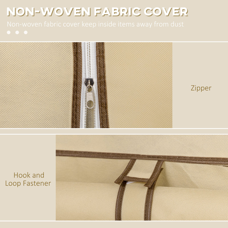 125 cm beige fabric wardrobe – image 5