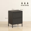 2-drawer fabric bedside chest – image 3