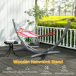 Outsunny 3.25m Wooden Hammock Stand Universal Fit Garden Picnic Camp Accessories, Grey – view 4