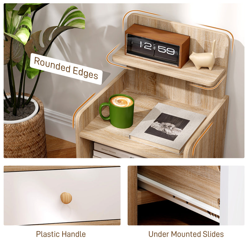 Wood-effect bedside table – image 5