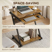 HOMCOM Movable Computer Desk with 4 Moving Wheels and Keyboard Tray – view 5