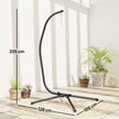 Outsunny Hanging Egg Chair Stand Only, Hammock Chair C-Stand with Hanging Chain, Black – view 3