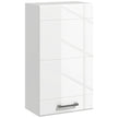 High gloss white bathroom wall cabinet with soft-close door