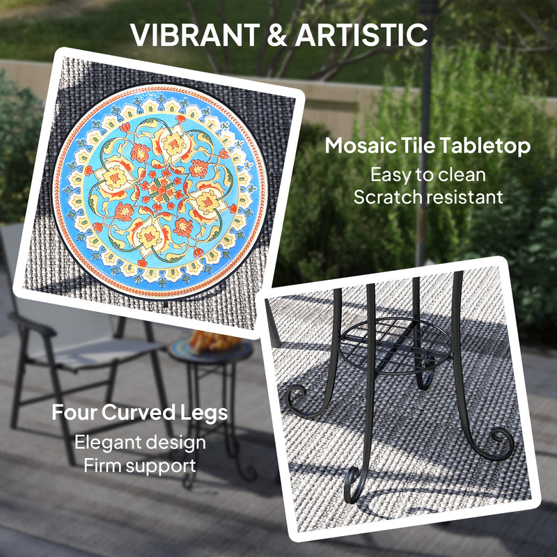 Mosaic garden side table – image 4