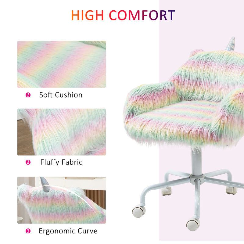 Fluffy unicorn desk chair – image 5
