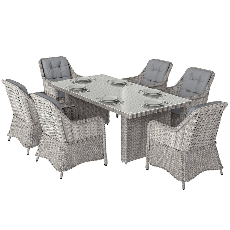 Aluminium rattan dining set – image 10