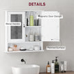 Bathroom wall cabinet with mirrors – image 5