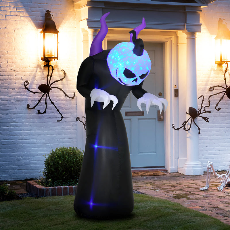 7ft Inflatable Horned Ghost with LED & Flame Light – image 2 of 9