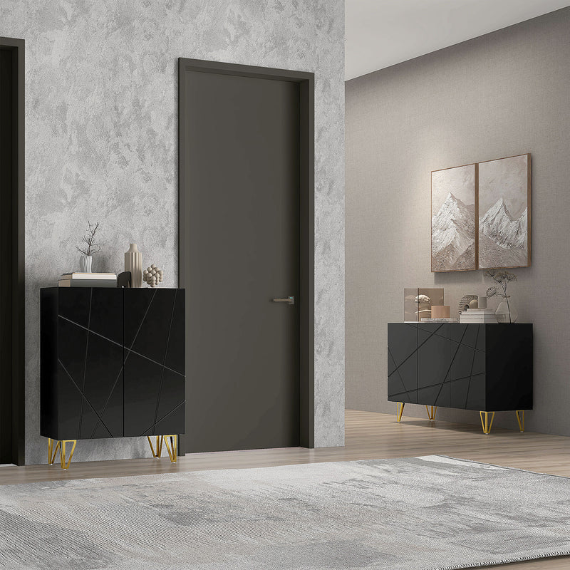 Black gloss hairpin sideboard – image 9