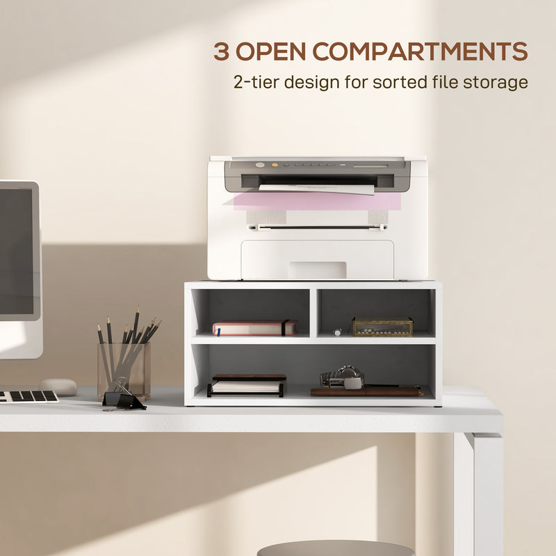 White desktop printer stand – image 4