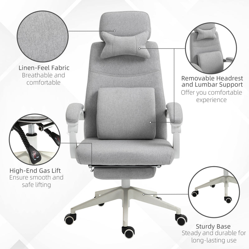 Reclining office chair with footrest – image 6