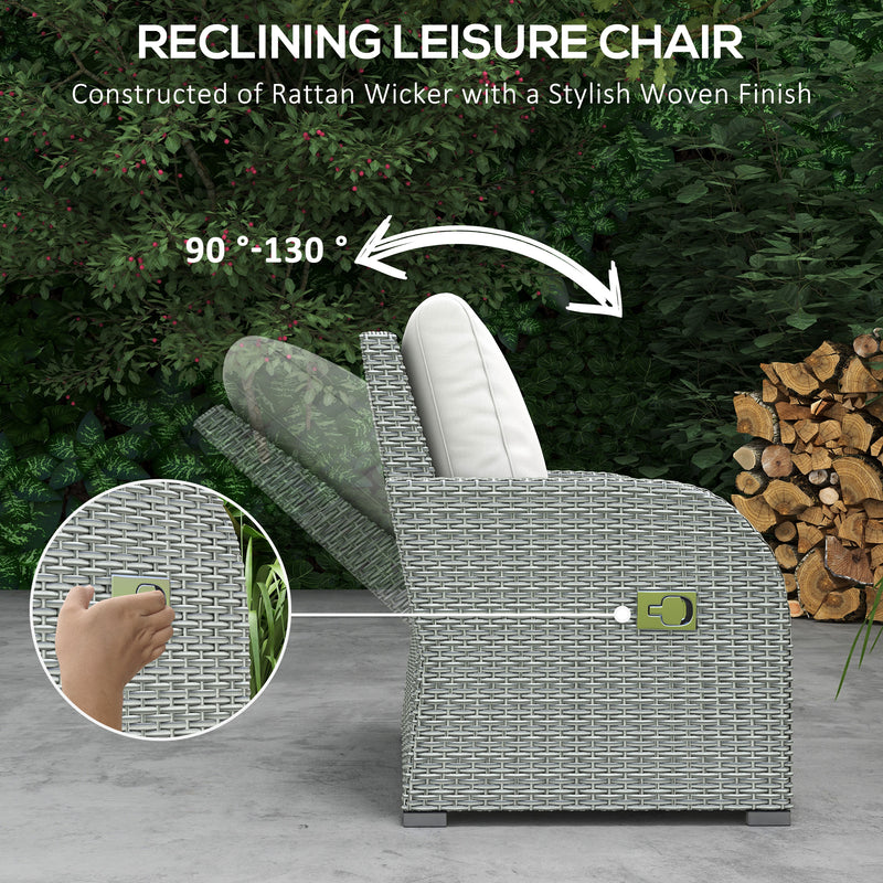 6-piece rattan sofa set with recliners – image 6
